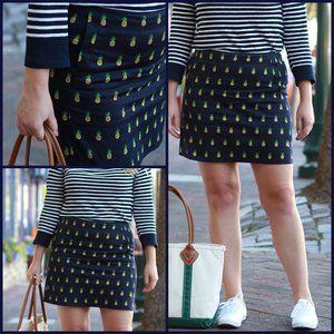 J. Crew Pineapple Print Pencil Mini Skirt